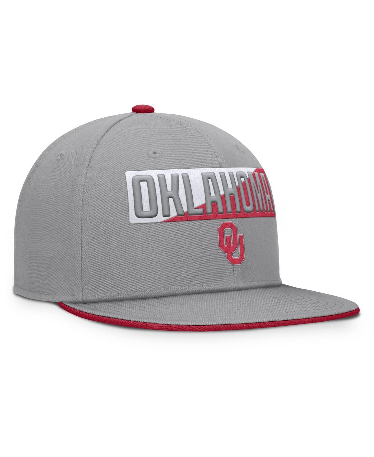 Fanatics Men's Gray Oklahoma Sooners Duo Snapback Hat In Gray