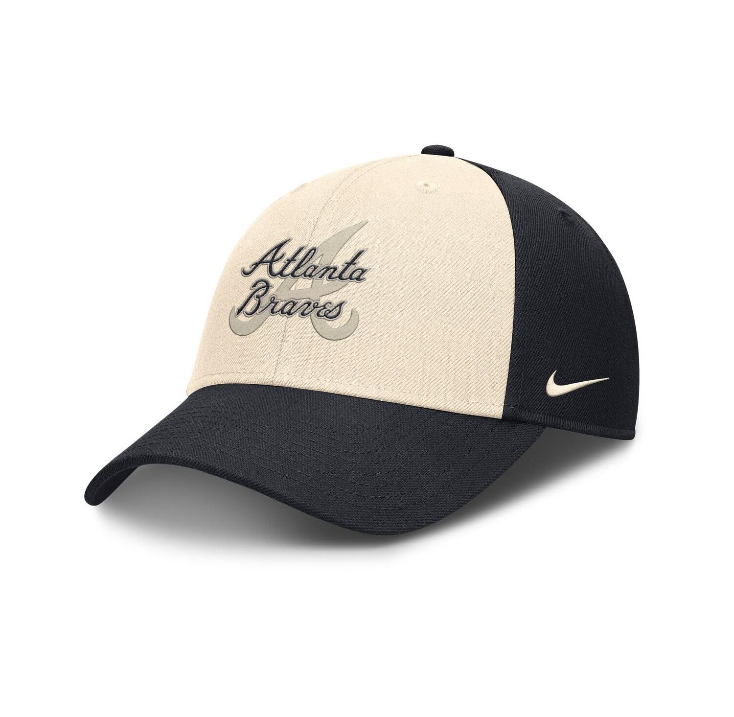 Men's Navy/Natural Atlanta Braves Statement Club Performance Adjustable Hat