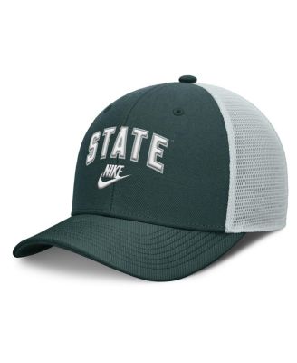 Nike - Men's Green/Gray Michigan State Spartans Legacy Arch Rise Performance Trucker Adjustable Hat