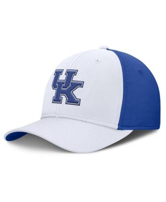 Nike - Men's White/Royal Kentucky Wildcats 2025 Sideline Rise Local Performance Flex Hat
