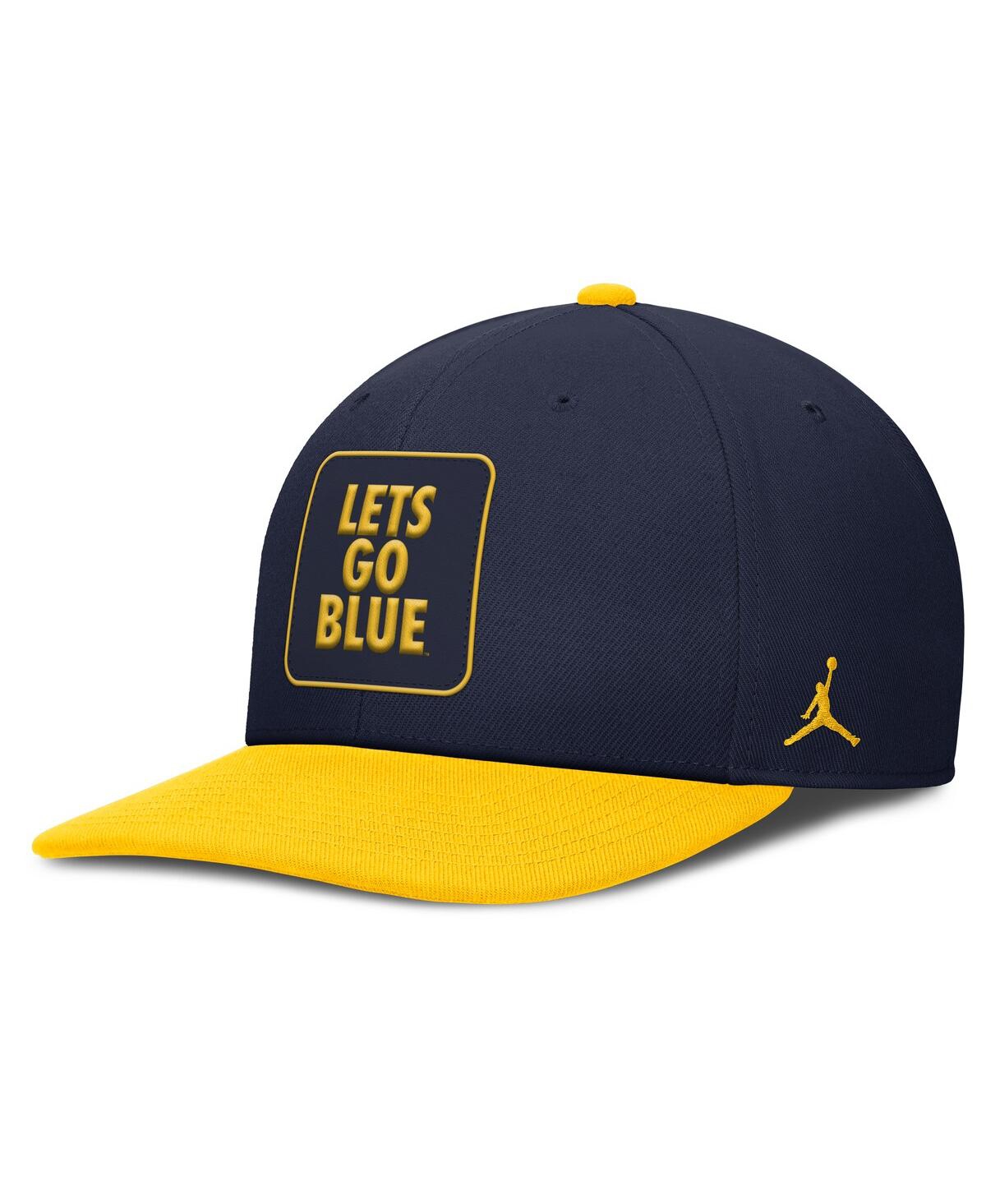 Men's Navy/Maize Michigan Wolverines 2025 Sideline Campus Pro Local Snapback Hat - Navy, Maize