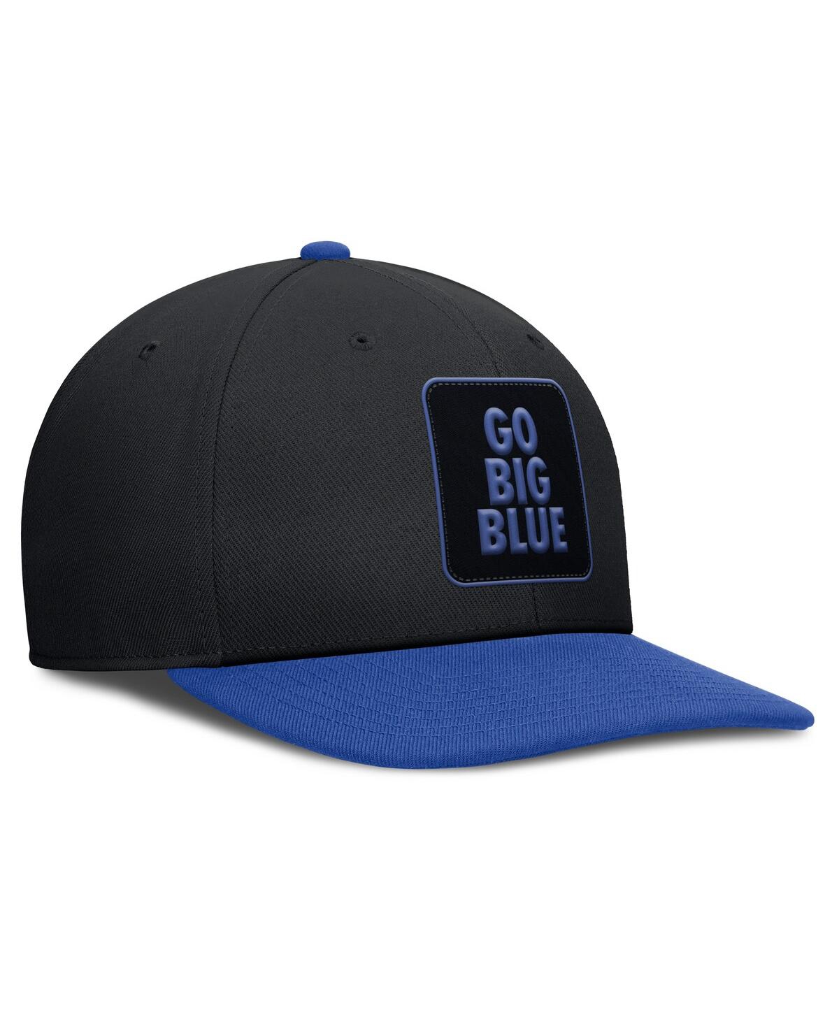 Nike Men's Black/royal Kentucky Wildcats 2025 Sideline Campus Pro Local Snapback Hat In Multi