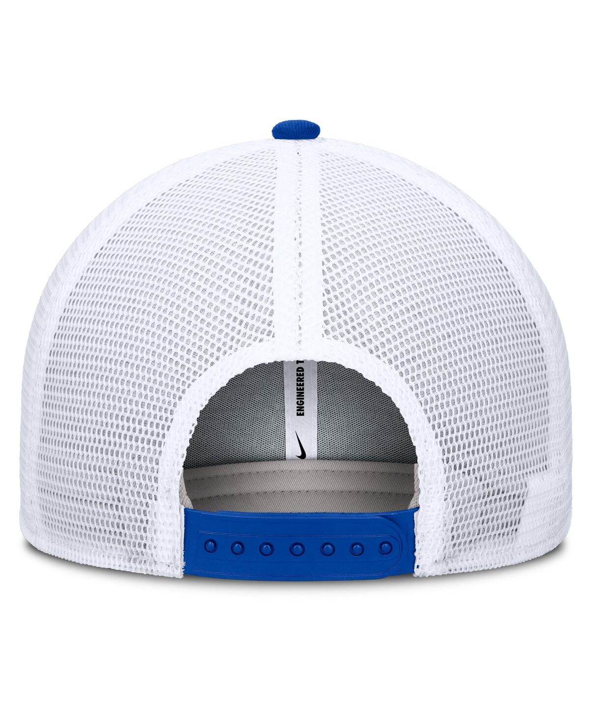 Nike Men's Royal/white Kentucky Wildcats Rise Primetime Performance Trucker Adjustable Hat In Multi