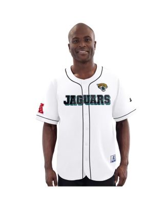 Starter - Men's White Jacksonville Jaguars Relay Full-Button Baseball Jersey