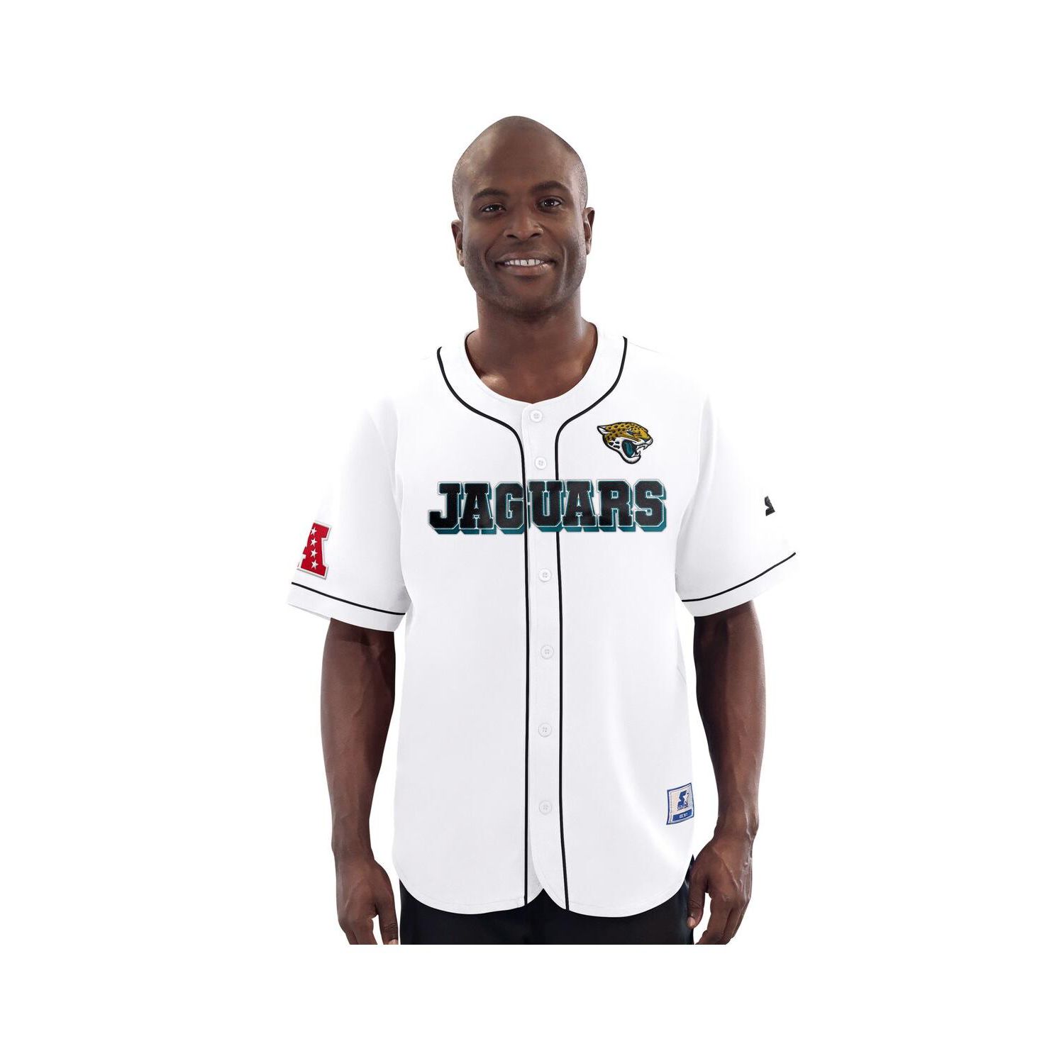 Men's White Jacksonville Jaguars Relay Full-Button Baseball Jersey