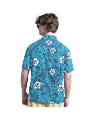 Men's Navy Texas Rangers Palm Shade Party Button-Up Shirt