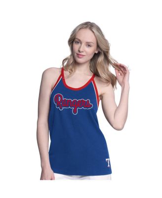 G-III 4Her by Carl Banks - Women's Royal Texas Rangers Curveball Racerback Tank Top