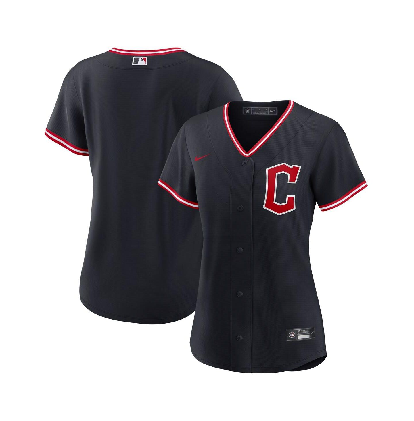 Женский топ Nike Navy Cleveland Guardians Alternate Replica Jersey — фото 1