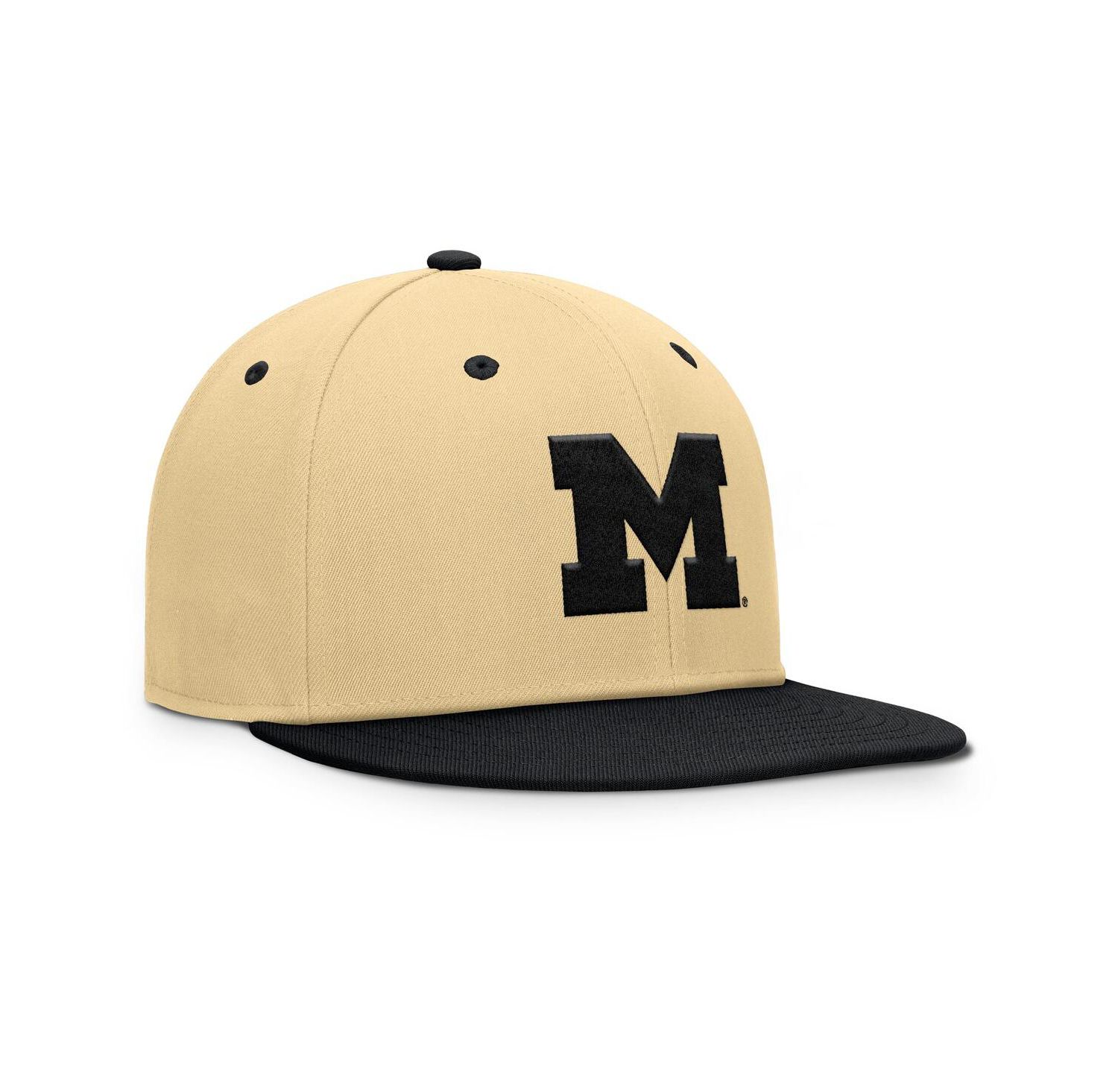 Men's Gold/Black Michigan Wolverines Balance Fitted Hat