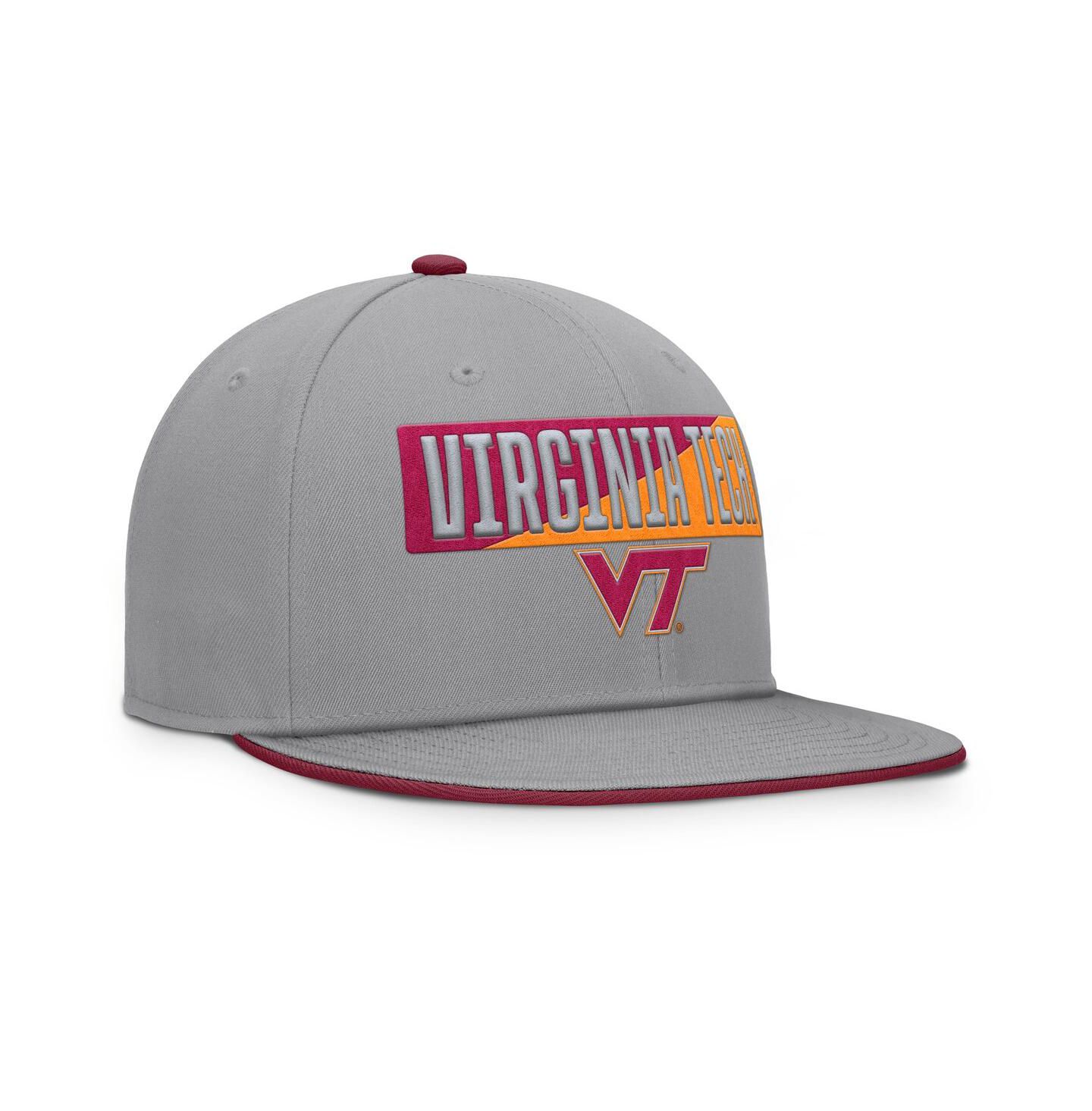 Мужские головные уборы Fanatics Gray Virginia Tech Hokies Duo Snapback Hat — фото 3