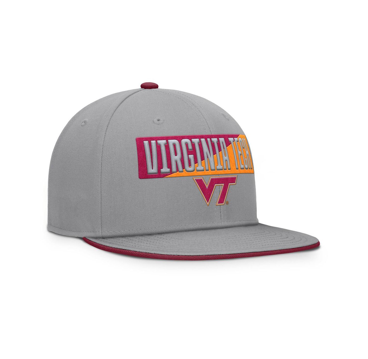 Men's Gray Virginia Tech Hokies Duo Snapback Hat