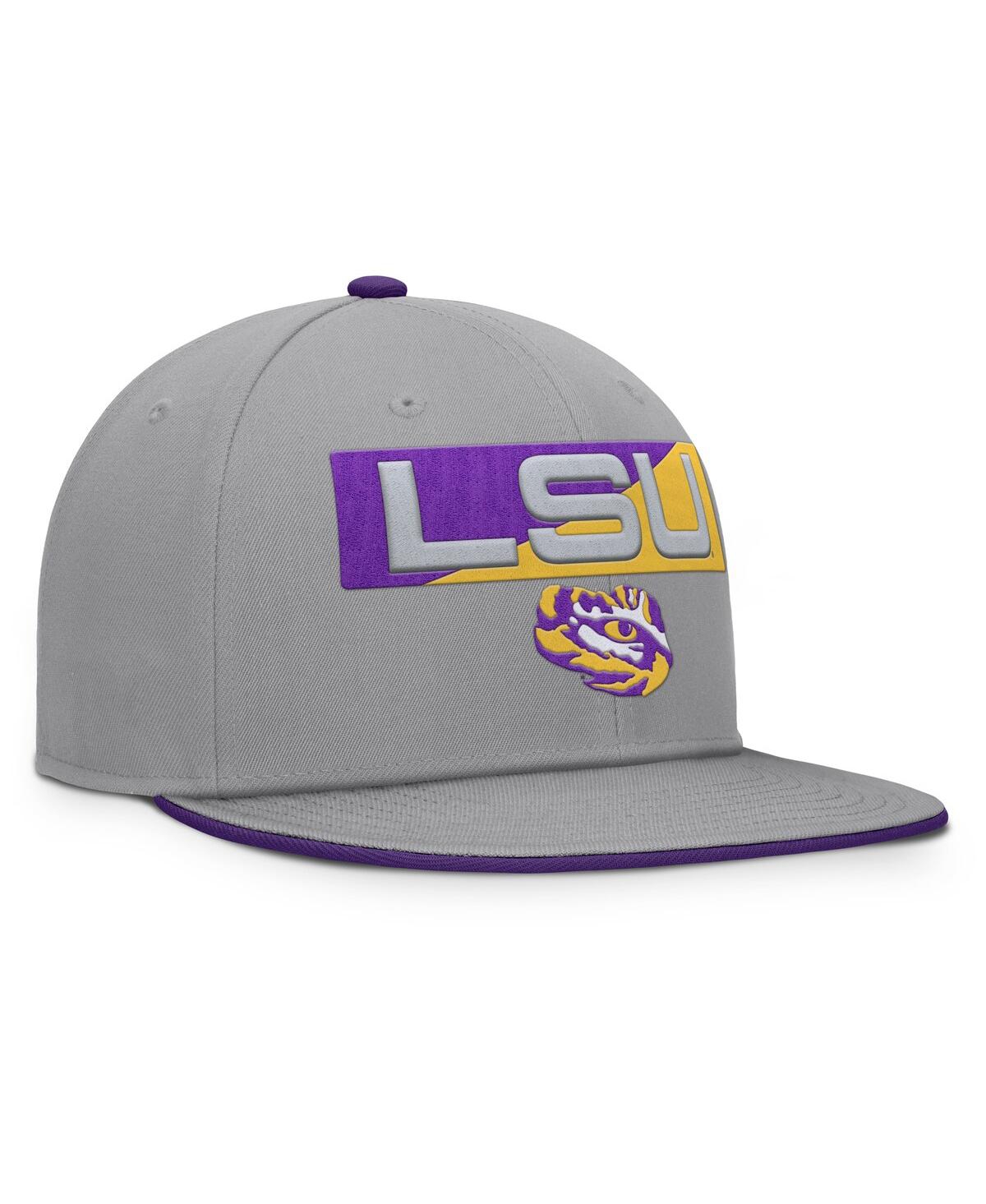 Fanatics Men's Gray Lsu Tigers Duo Snapback Hat In Gray