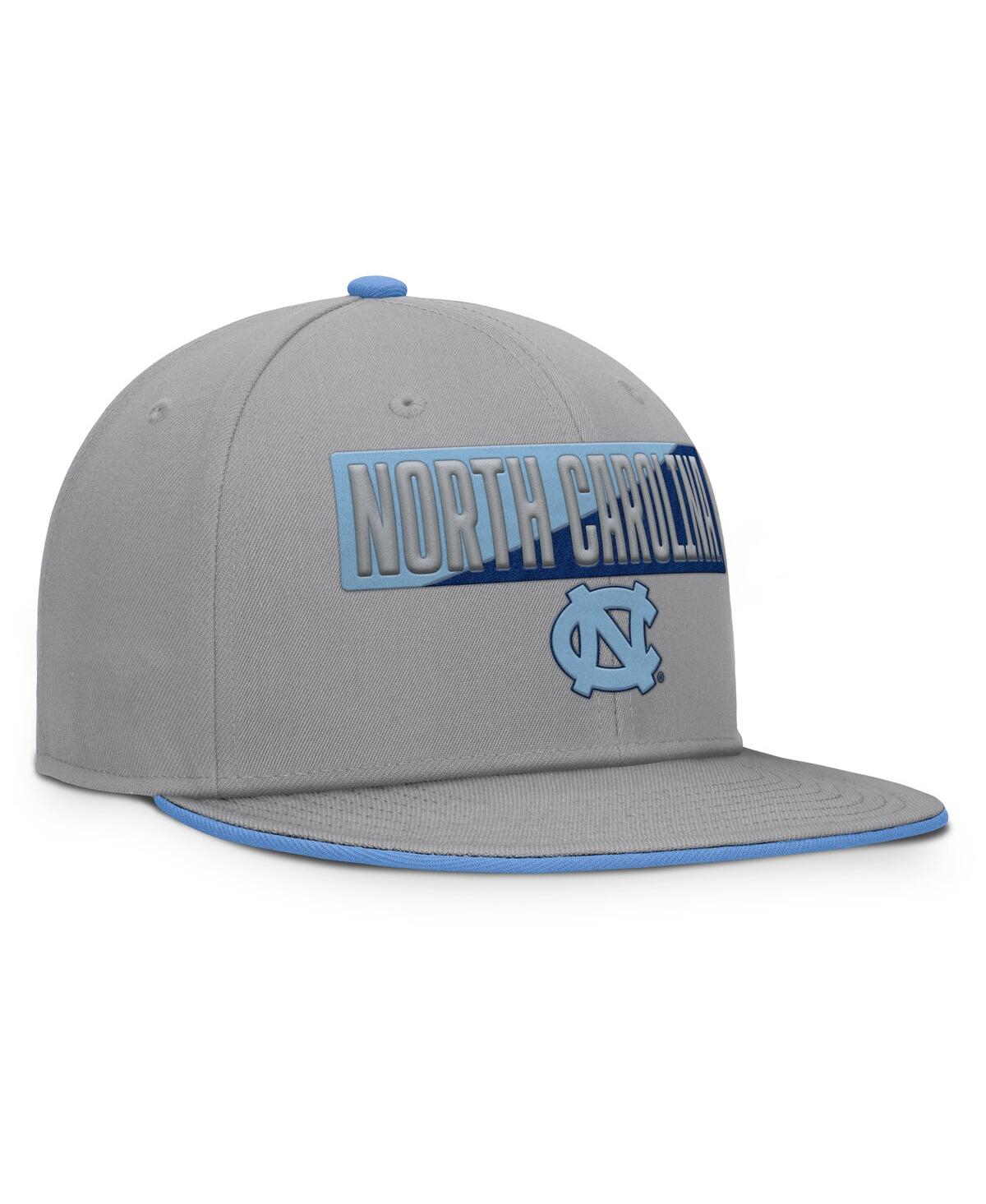 Fanatics Men's Gray North Carolina Tar Heels Duo Snapback Hat In Gray