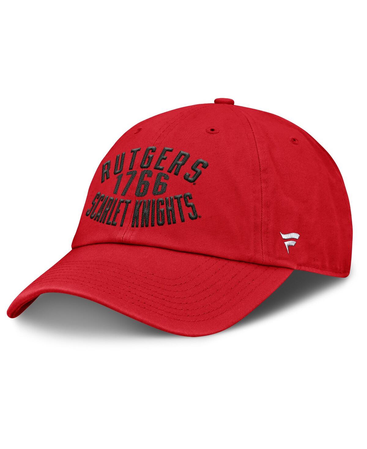 Fanatics Men's Scarlet Rutgers Scarlet Knights Archer Adjustable Hat In Red