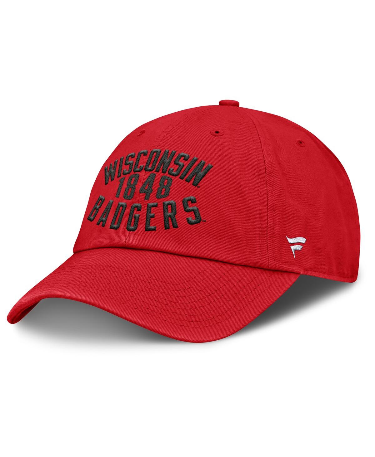 Men's Red Wisconsin Badgers Archer Adjustable Hat - Red