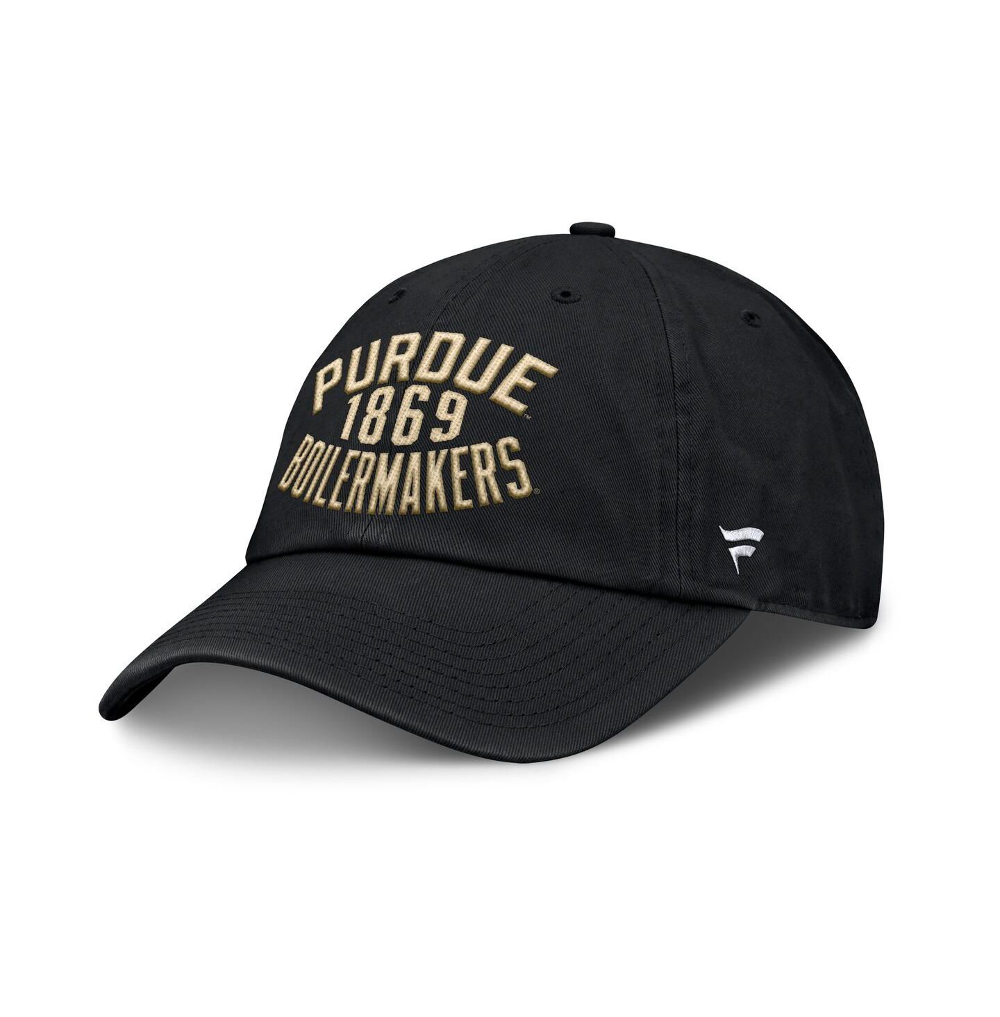 Мужская кепка Fanatics Black Purdue Boilermakers Archer Adjustable Hat — фото 1