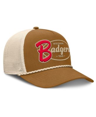 Men's Brown Wisconsin Badgers Trucker Adjustable Hat