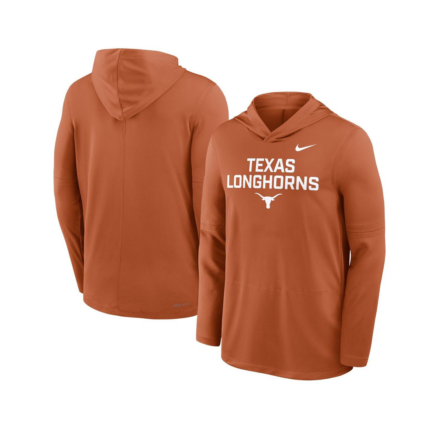 Men's Texas Orange Texas Longhorns 2025 Sideline Performance Long Sleeve Hoodie T-Shirt