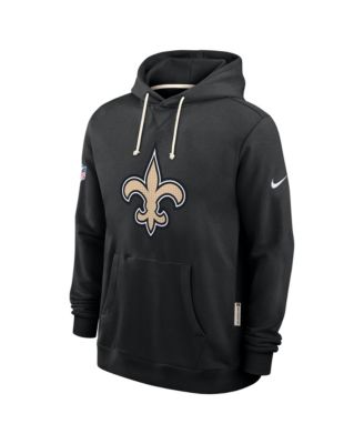 Men's Black New Orleans Saints Sideline Initial Home Performance Pullover Hoodie