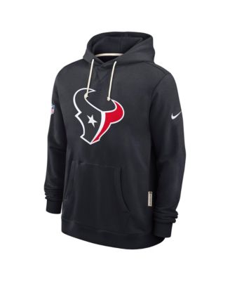 Men's Navy Houston Texans Sideline Initial Home Performance Pullover Hoodie