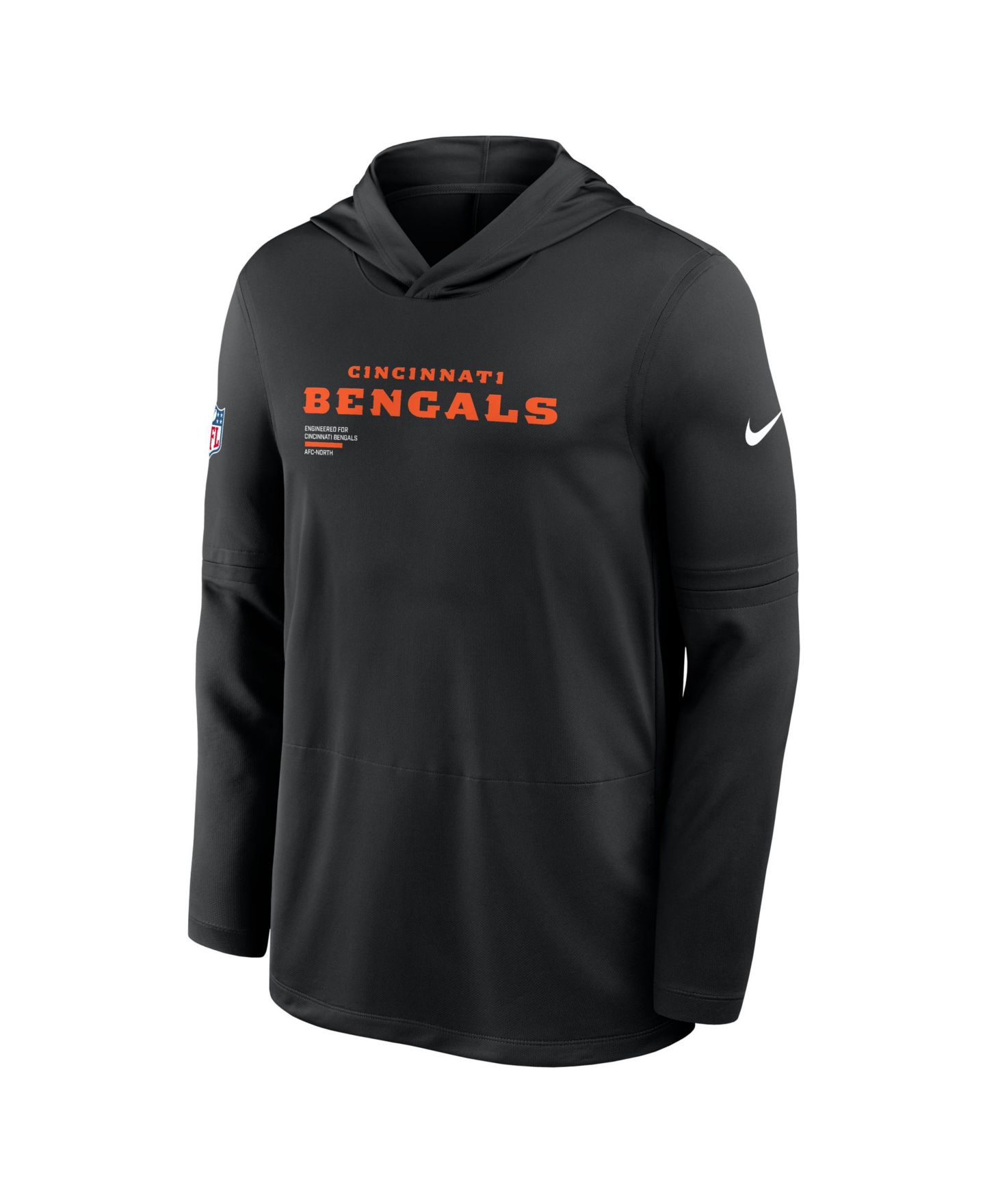 Мужская футболка-худи Nike Cincinnati Bengals Big & Tall Sideline Performance, Black — фото 2
