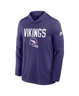 Men's Purple Minnesota Vikings Alt Pack Pass Accuracy Performance Long Sleeve Hoodie T-Shirt