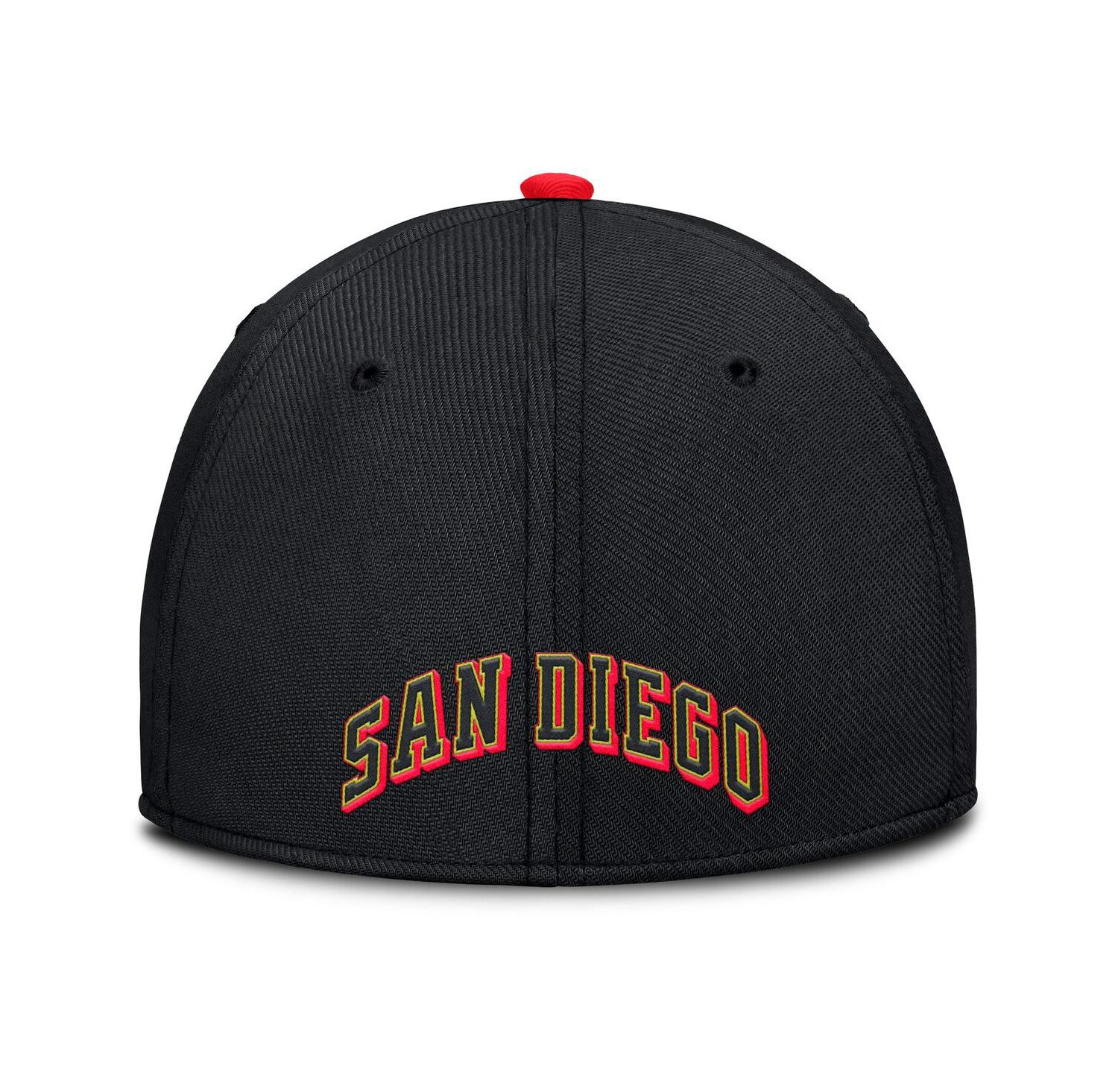 Men's Crimson/Black San Diego Padres Neon 90s Rise Swoosh Flex Hat