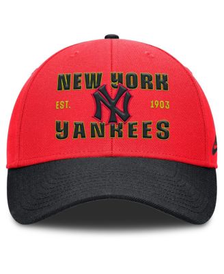 Men's Crimson/Black New York Yankees Neon 90s Rise Adjustable Hat