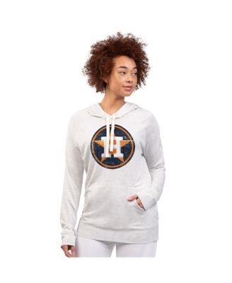 G-III 4Her by Carl Banks - Women's Oatmeal Houston Astros Pregame Pullover Hoodie