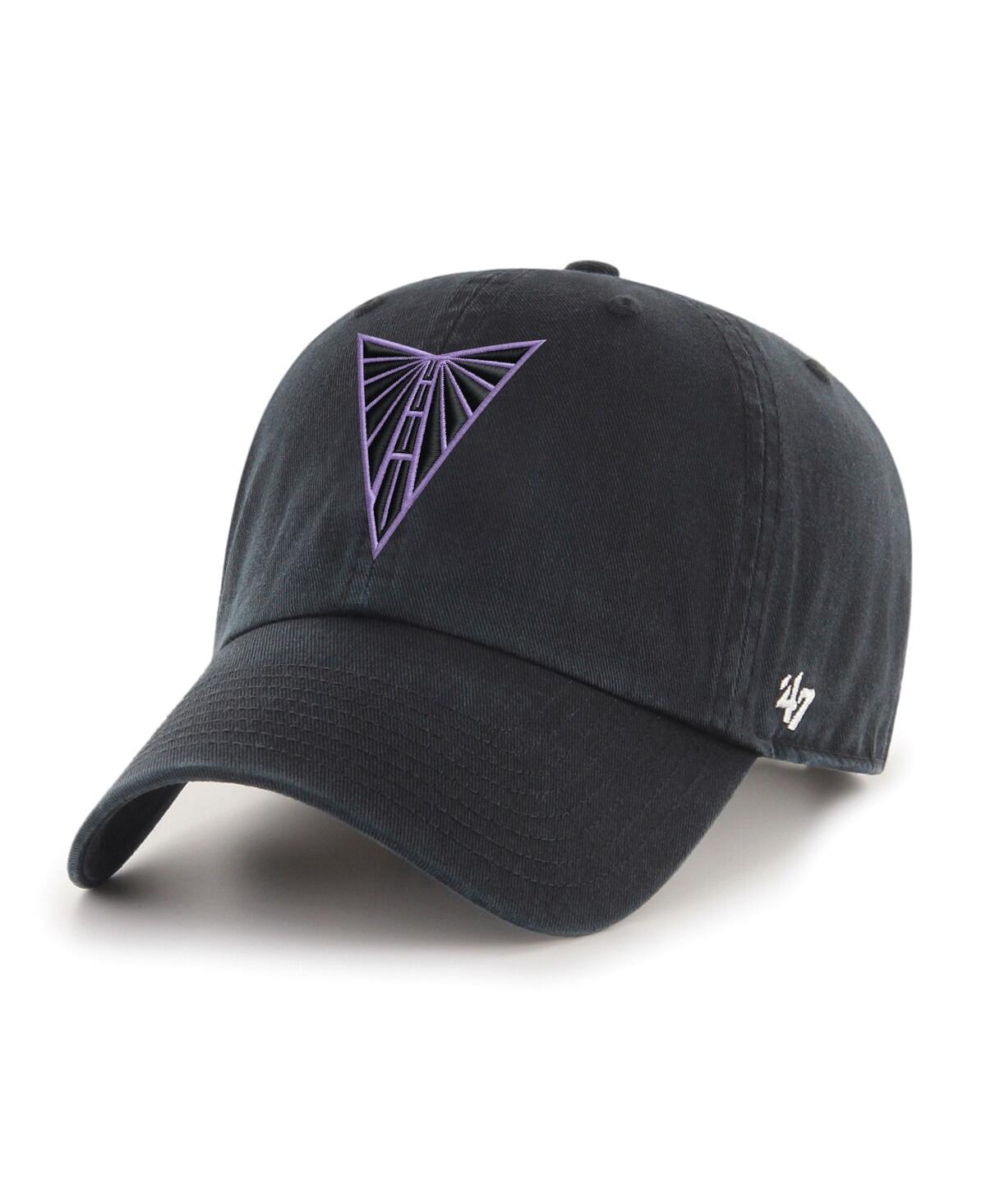 47 Brand Men's And Women's Black Golden State Valkyries Core Wordmark Clean Up Adjustable Hat In Black