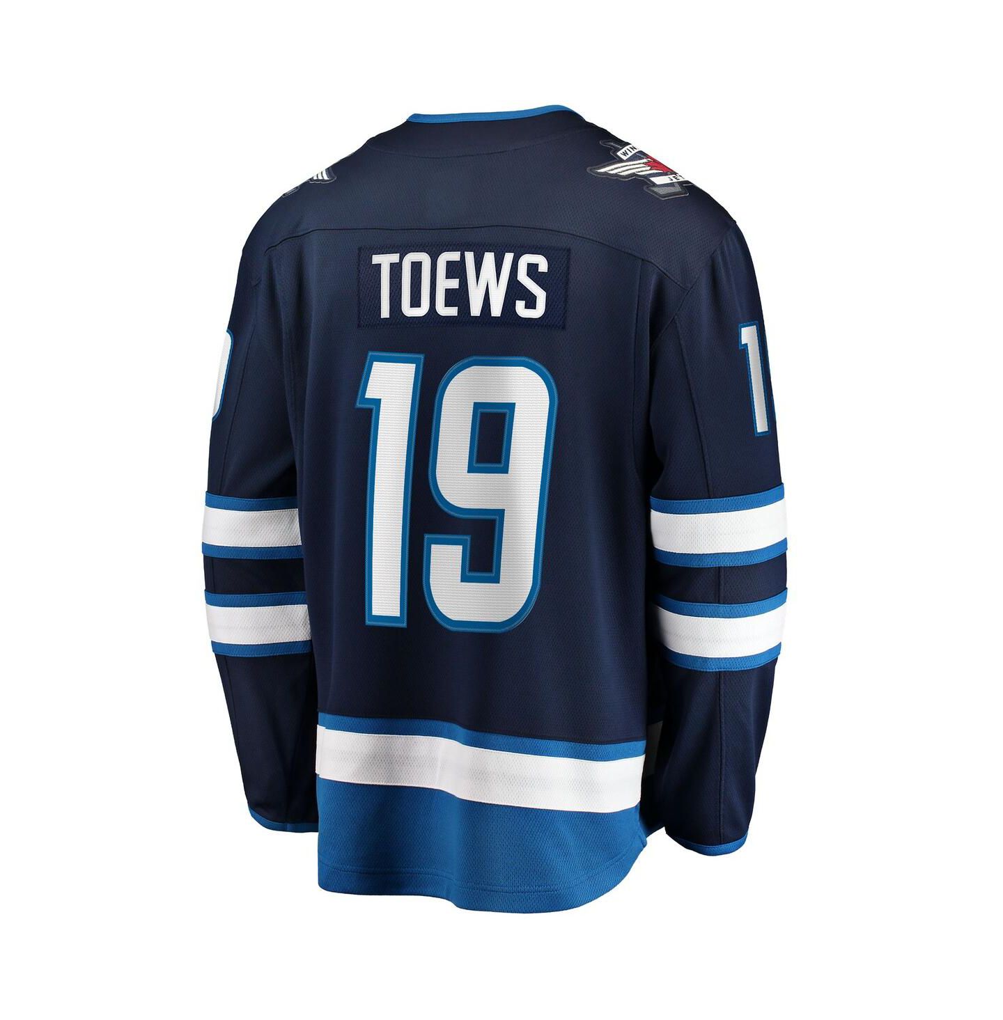 Мужской топ Fanatics Jonathan Toews Navy Winnipeg Jets Home Breakaway Jersey — фото 3