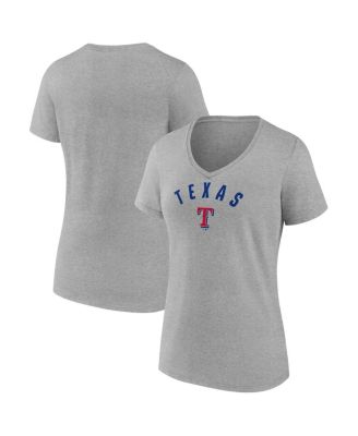 Fanatics - Women's&nbsp; Gray Texas Rangers V-Neck T-Shirt