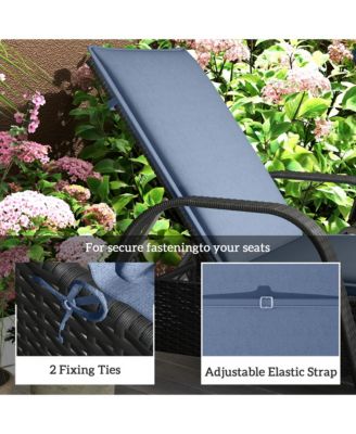 2PCS Chaise Lounge Chair Cushion, 76" x 23"