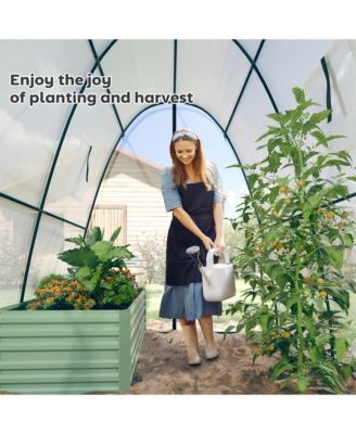 Walk-In Hoop House house with bags, 6' x 6' x 6.6',