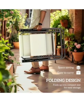 Zero Gravity Lounge Chair Set Padded Outdoor Recliner Chair