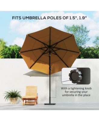 Square Patio Umbrella Base, 29 lbs Metal Umbrella Sd,