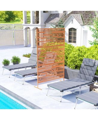 78" H x 48" W Metal Outdoor Privacy Screen,
