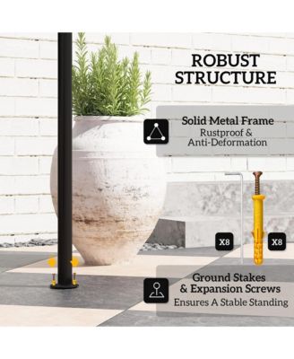 8' x 5' Grill Gazebo, 2-Tier Outdoor BBQ Gazebo, Dark