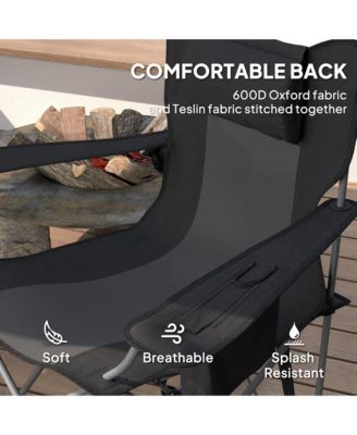 Camp Chairs for Adults, 2 Pack Outdoor Folding Chairs,