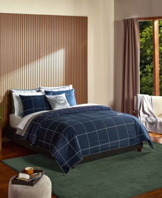 Lacoste Home - Tennis Checks Cotton 3-Pc. Comforter Set, Full/Queen