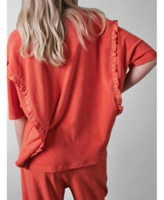 Women's Sea Coral Terry Frill Top
