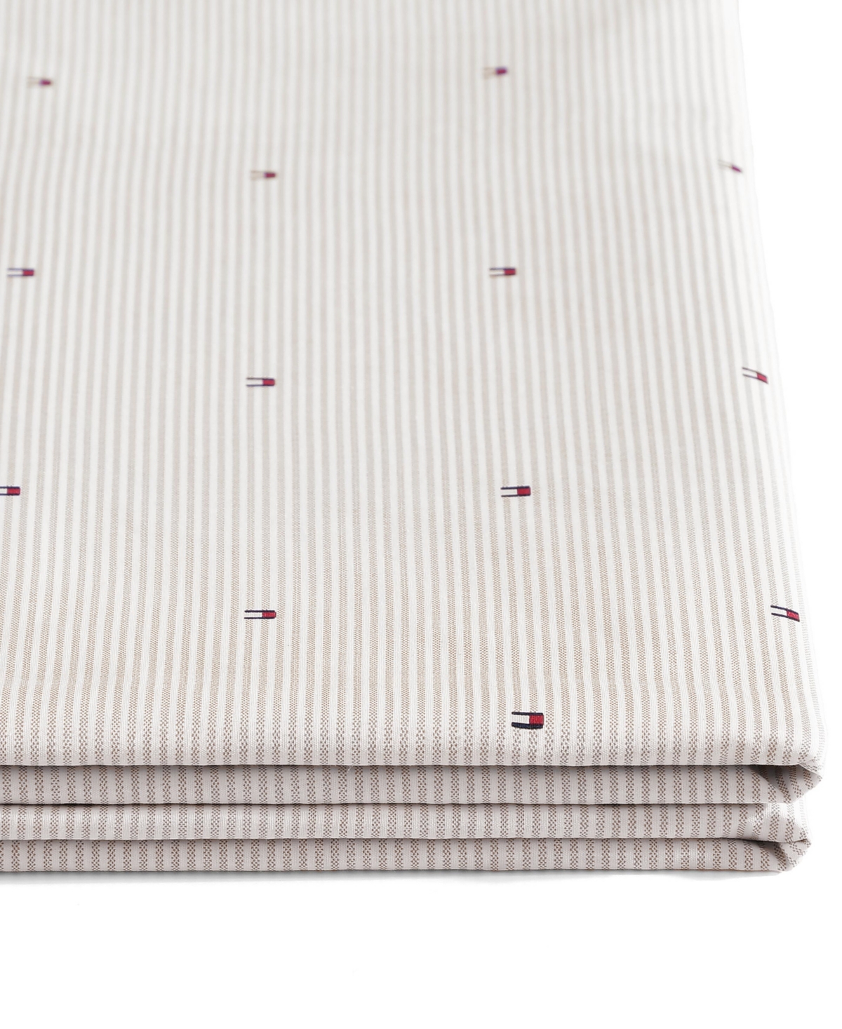 Tommy Hilfiger Ithaca Flag Stripe Cotton Percale 4-piece Sheet Set, Queen In Neutral