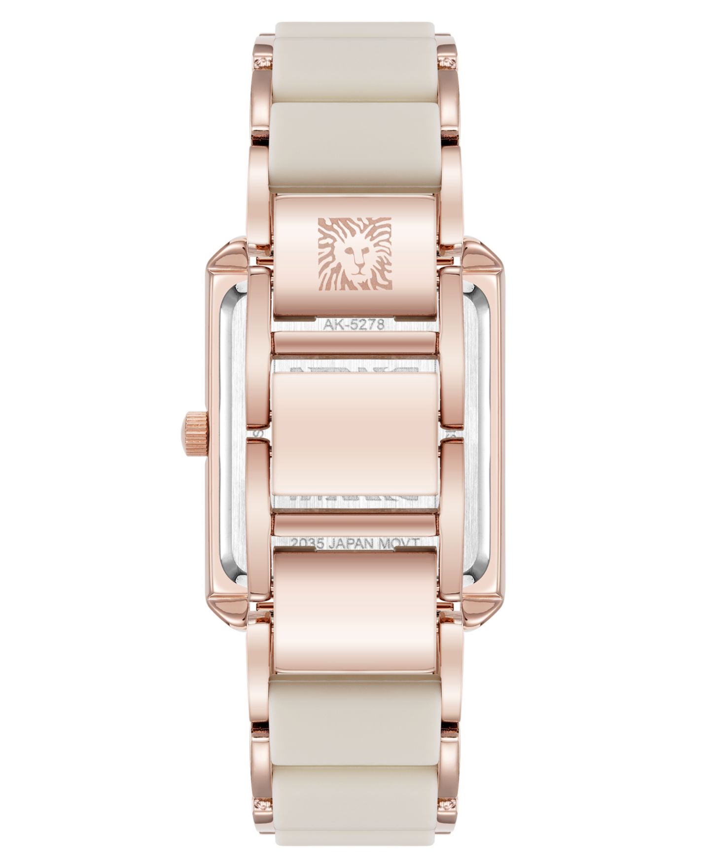 Женские часы Anne Klein Quartz Casual Rectangular Rose Gold-Tone Metal Alloy Bracelet Watch, 26mm — фото 2