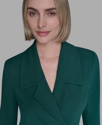 Women's Chiffon-Hem Blazer Dress