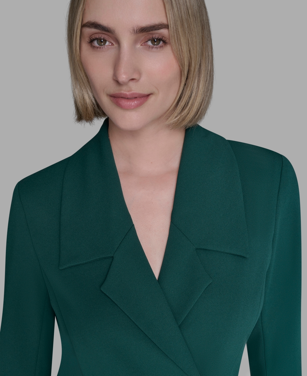 Karl Lagerfeld Women's Chiffon-hem Blazer Dress In Green
