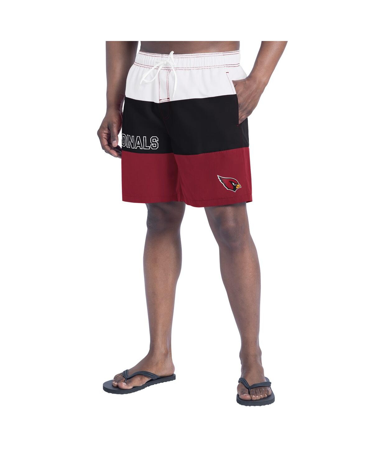 Men's Cardinal/Black Arizona Cardinals Sunrise Volley Swim Shorts - Cardinal, Black