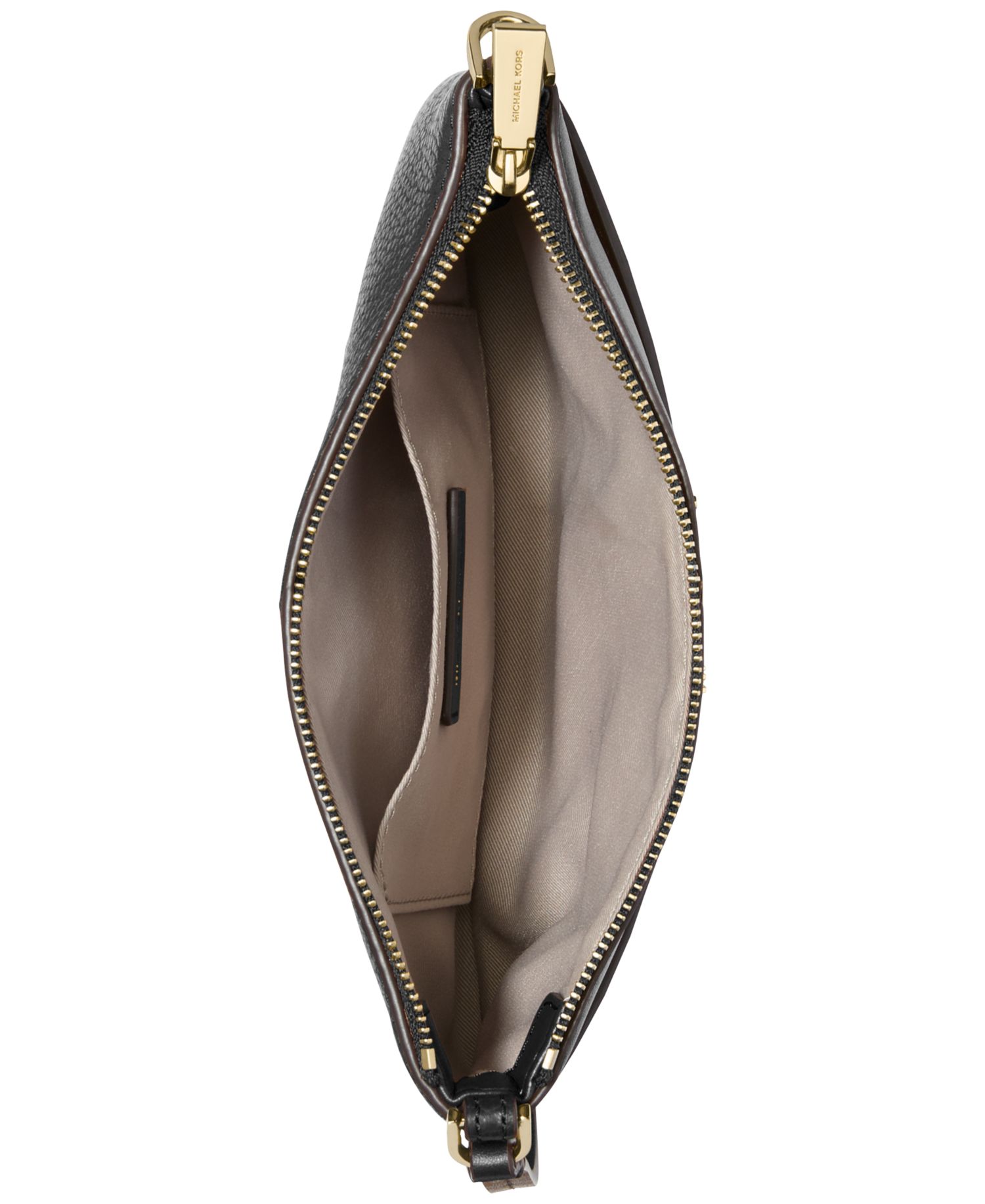 Jet Set Leather Zip-Top Convertible Wristlet