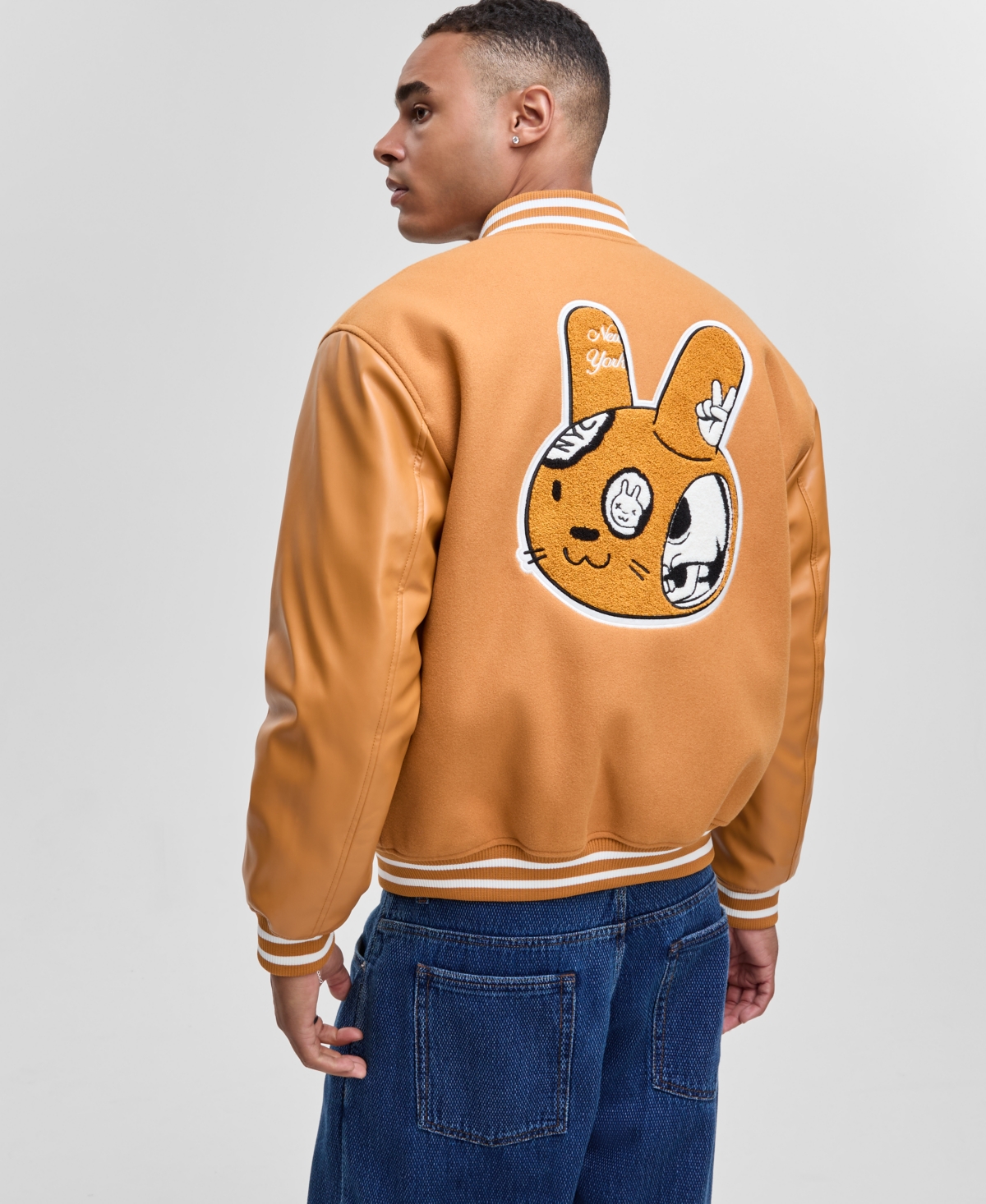 Mode Of One Men's Destination Varsity Jacket, Macy's Exclusive In Brown