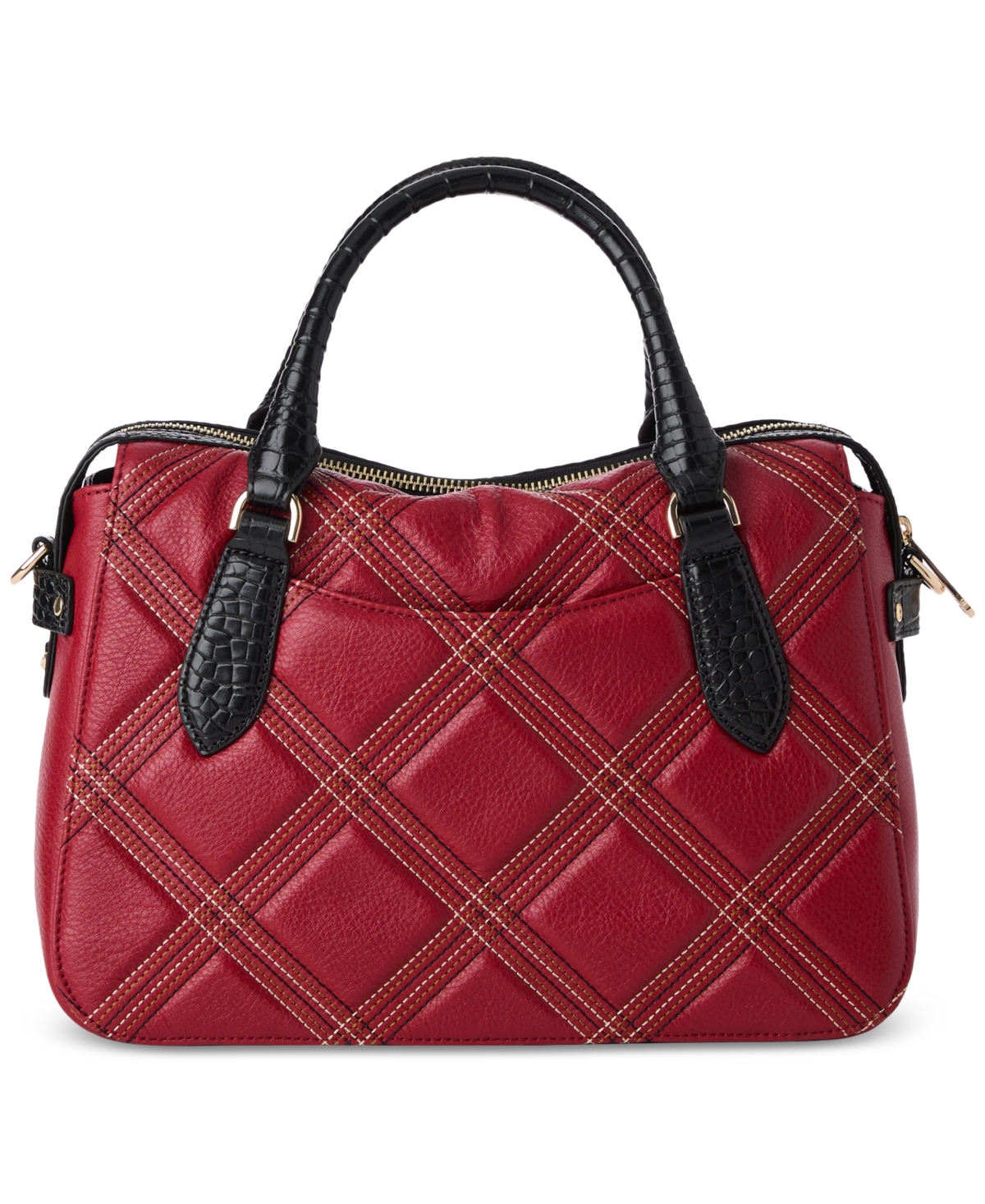Brahmin Micaela Medium Leather Satchel In Red