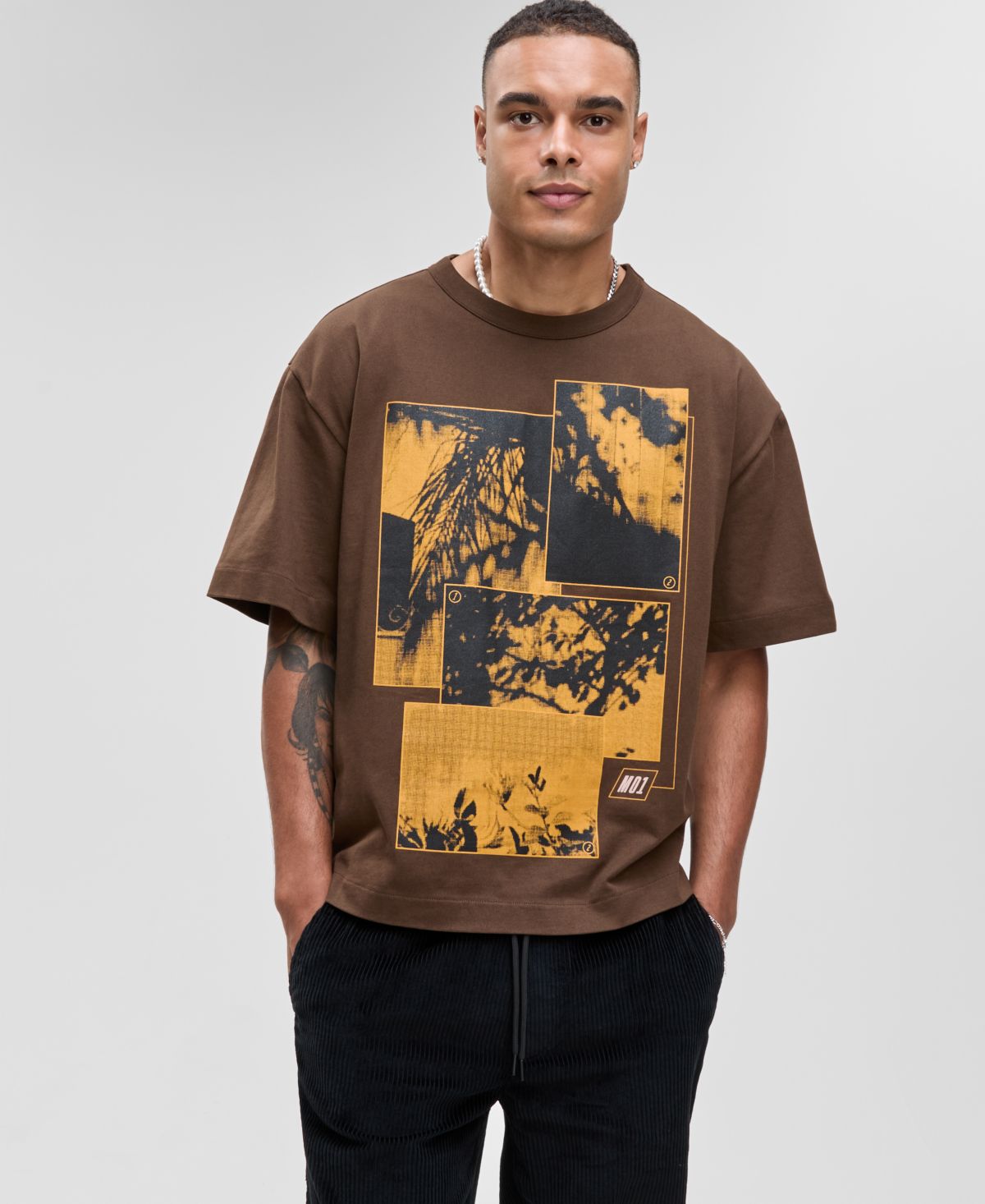 Мужская футболка свободного кроя с цифровым фотопечатью, эксклюзивная модель Macy's